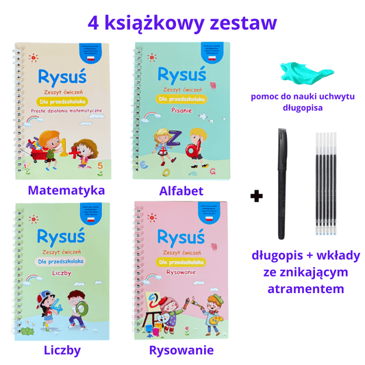 Zestaw książeczek Rysuś - po polsku - Rysuś